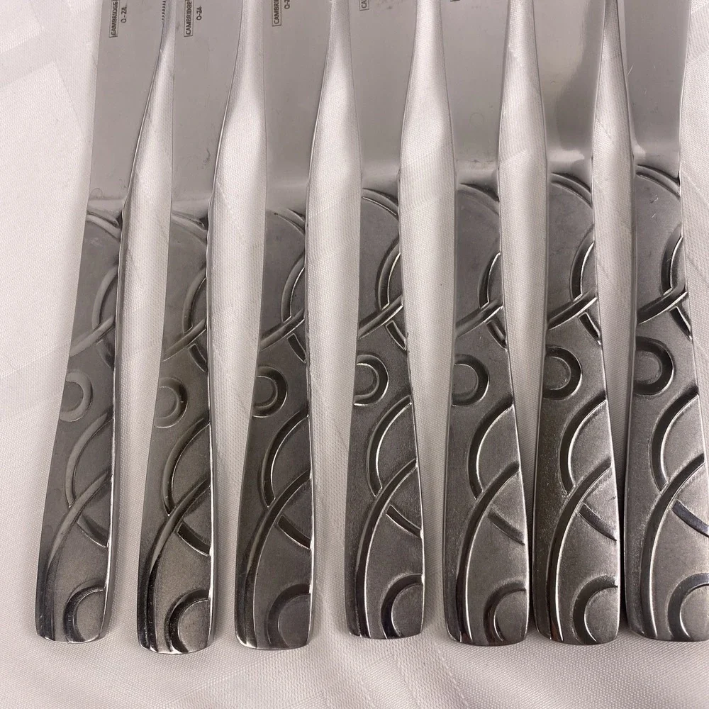 Cambridge Conquest set‎ of 7 dinner knives stainless steel flatware knife